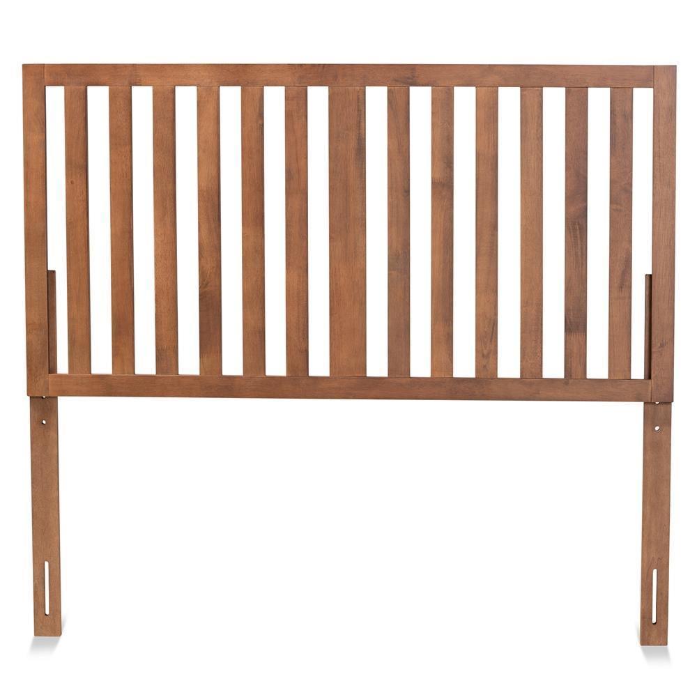 Oren Modern and Transitional Ash Walnut Finished Wood Queen Size Headboard FredCo