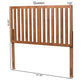 Oren Modern and Transitional Ash Walnut Finished Wood Queen Size Headboard FredCo