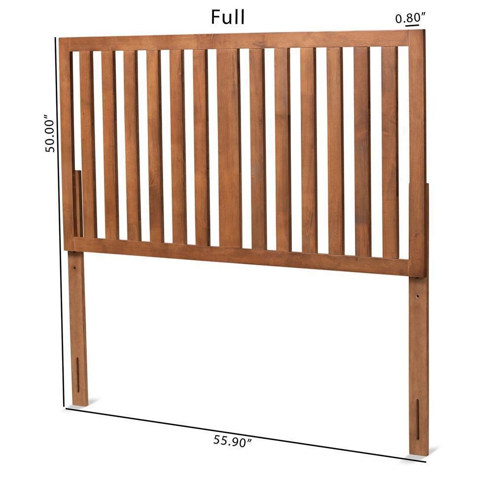 Oren Modern and Transitional Ash Walnut Finished Wood Queen Size Headboard FredCo