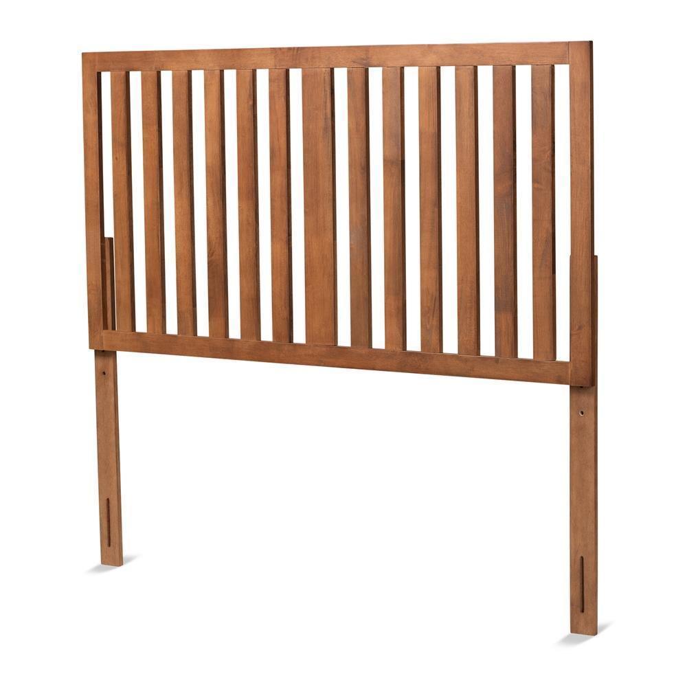 Oren Modern and Transitional Ash Walnut Finished Wood Queen Size Headboard FredCo