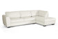 Orland White Leather Modern Sectional Sofa Set with Right Facing Chaise FredCo
