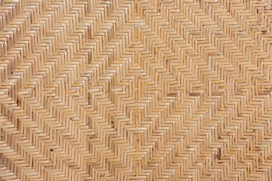 Osaka Modern Bohemian Natural Brown Rattan Dining Chair FredCo