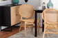 Osaka Modern Bohemian Natural Brown Rattan Dining Chair FredCo