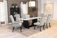 Osborne 7-piece Rectangular Marble Top Dining Set Sand and White 115511-S7S Coaster FredCo