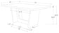 Osborne Trestle Base Marble Top Dining Table Espresso and White 115511 Coaster FredCo