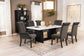 Osborne Trestle Base Marble Top Dining Table Espresso and White 115511 Coaster FredCo