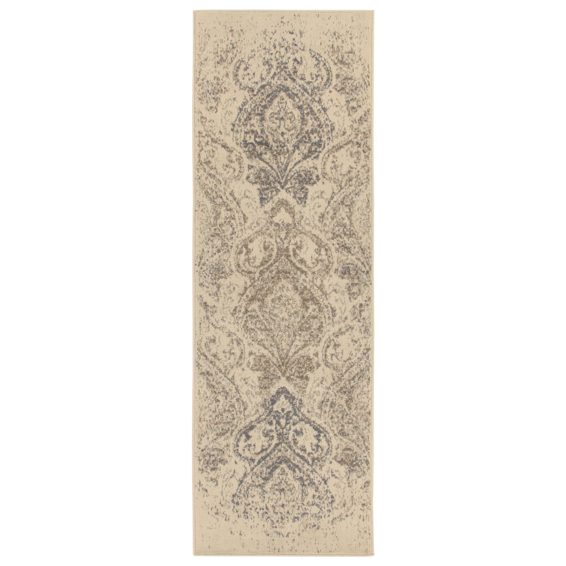 Otomar Vintage Damask Distressed Rug FredCo
