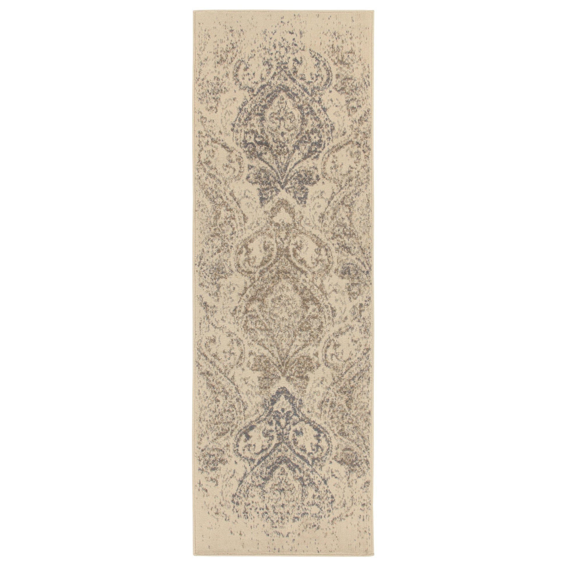 Otomar Vintage Damask Distressed Rug FredCo