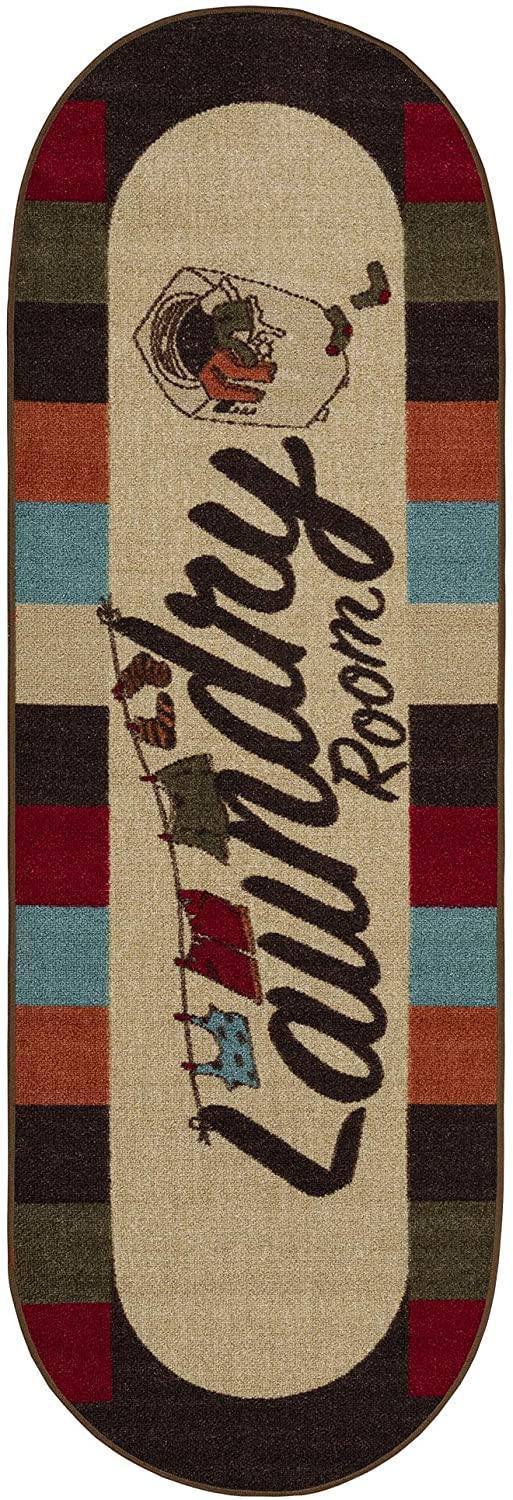 Ottomanson LA4019O-2X5 Washtown Runner Rug, 20"X59" Oval, Multicolor FredCo