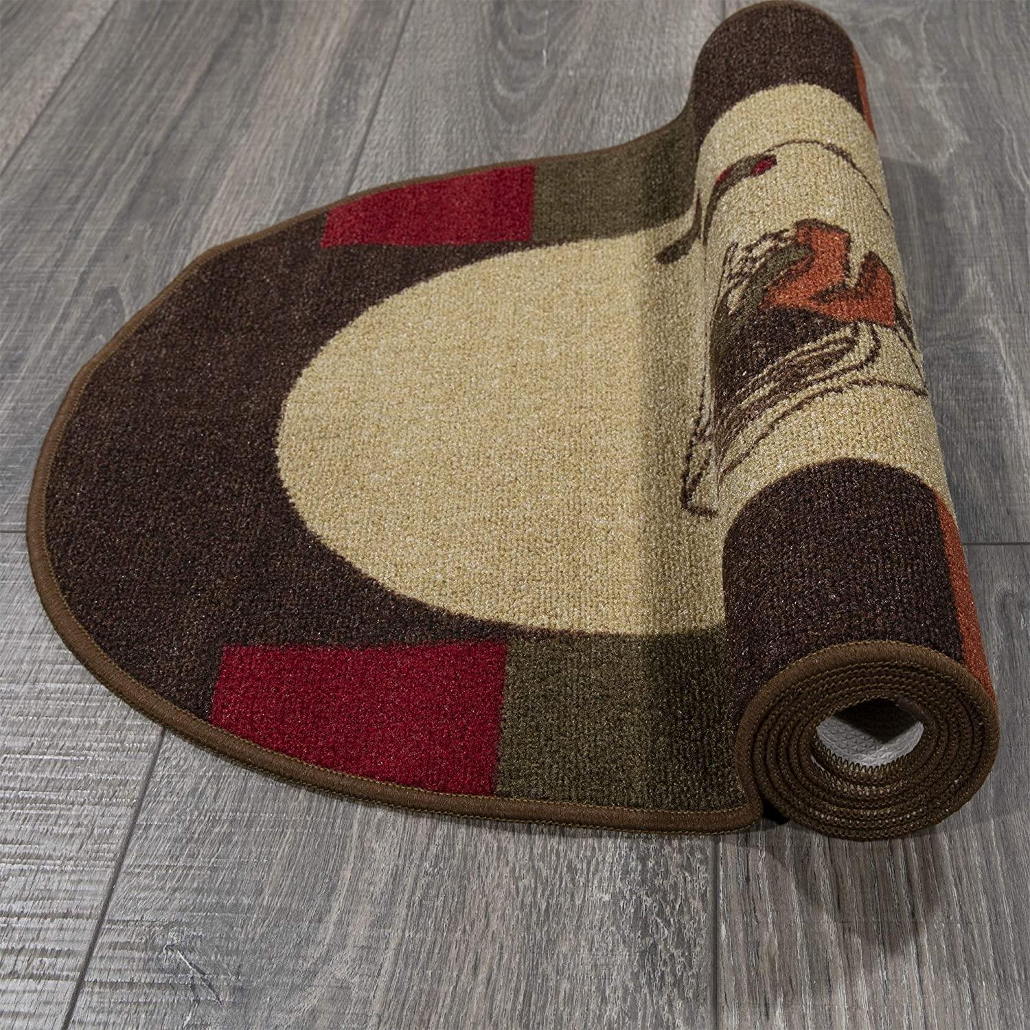 Ottomanson LA4019O-2X5 Washtown Runner Rug, 20"X59" Oval, Multicolor FredCo
