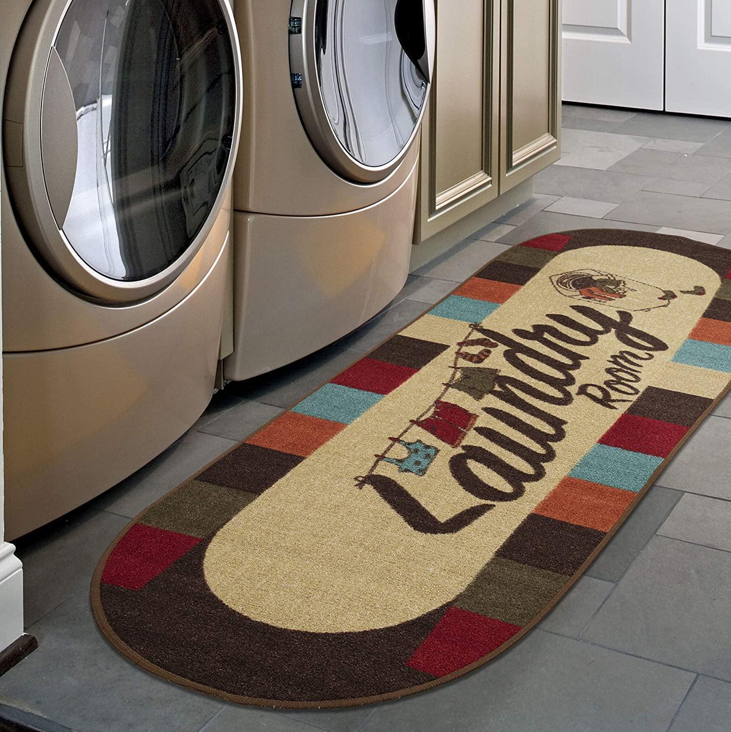 Ottomanson LA4019O-2X5 Washtown Runner Rug, 20"X59" Oval, Multicolor FredCo