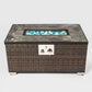 Outdoor Fire Table Propane Fire Pit Rattan gas fire table, gas fire table with tile tabletop FredCo