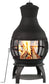 Outdoor Fireplace Cast Iron Wooden Fire Pit, Chimenea FredCo