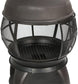 Outdoor Fireplace Cast Iron Wooden Fire Pit, Chimenea FredCo