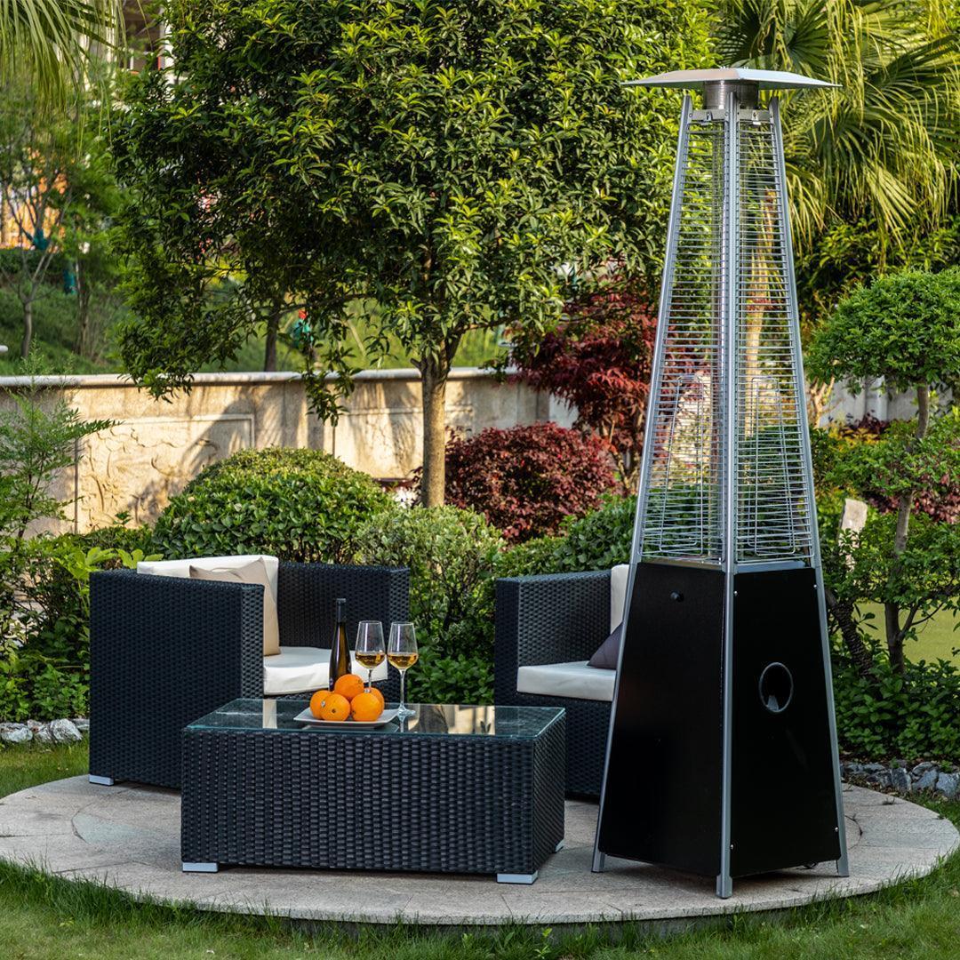 Outdoor Flame Heater, Hammered Black CAPH-GT-S FredCo