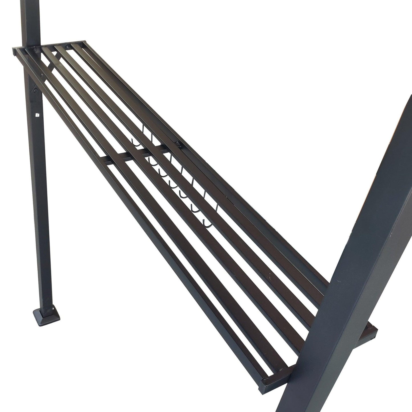 Outdoor Grill Gazebo 8 x 5 Ft, Shelter Tent, Double Tier Soft Top Canopy and Steel Frame with hook and Bar Counters, Grey FredCo