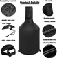 Outdoor Patio Chiminea Cover - Durable, Weather-Proof Chiminea Fire Pit Cover (Black) FredCo