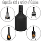 Outdoor Patio Chiminea Cover - Durable, Weather-Proof Chiminea Fire Pit Cover (Black) FredCo