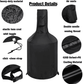 Outdoor Patio Chiminea Cover - Durable, Weather-Proof Chiminea Fire Pit Cover (Black) FredCo