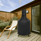 Outdoor Patio Chiminea Cover - Durable, Weather-Proof Chiminea Fire Pit Cover (Black) FredCo