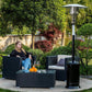 Outdoor Patio Propane Heater with Portable Wheels 47,000 BTU 88 inch Standing Gas Outside Heater Stainless Steel Burner FredCo