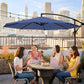 Outdoor Umbrella Navy Blue FredCo