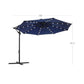 Outdoor Umbrella with Solar-Powered LED Lights FredCo