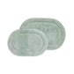 Oval 100% Combed Cotton Non-Skid 2-Piece Bath Rug Set FredCo