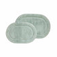Oval 100% Combed Cotton Non-Skid 2-Piece Bath Rug Set FredCo