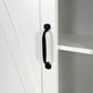 Over-the-Toilet Storage Cabinet, Space-Saving Bathroom Cabinet, with Adjustable Shelves and A Barn Door FredCo