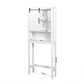 Over-the-Toilet Storage Cabinet, Space-Saving Bathroom Cabinet, with Adjustable Shelves and A Barn Door FredCo