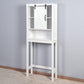 Over-the-Toilet Storage Cabinet, Space-Saving Bathroom Cabinet, with Adjustable Shelves and A Barn Door FredCo