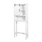 Over-the-Toilet Storage Cabinet, Space-Saving Bathroom Cabinet, with Adjustable Shelves and A Barn Door FredCo