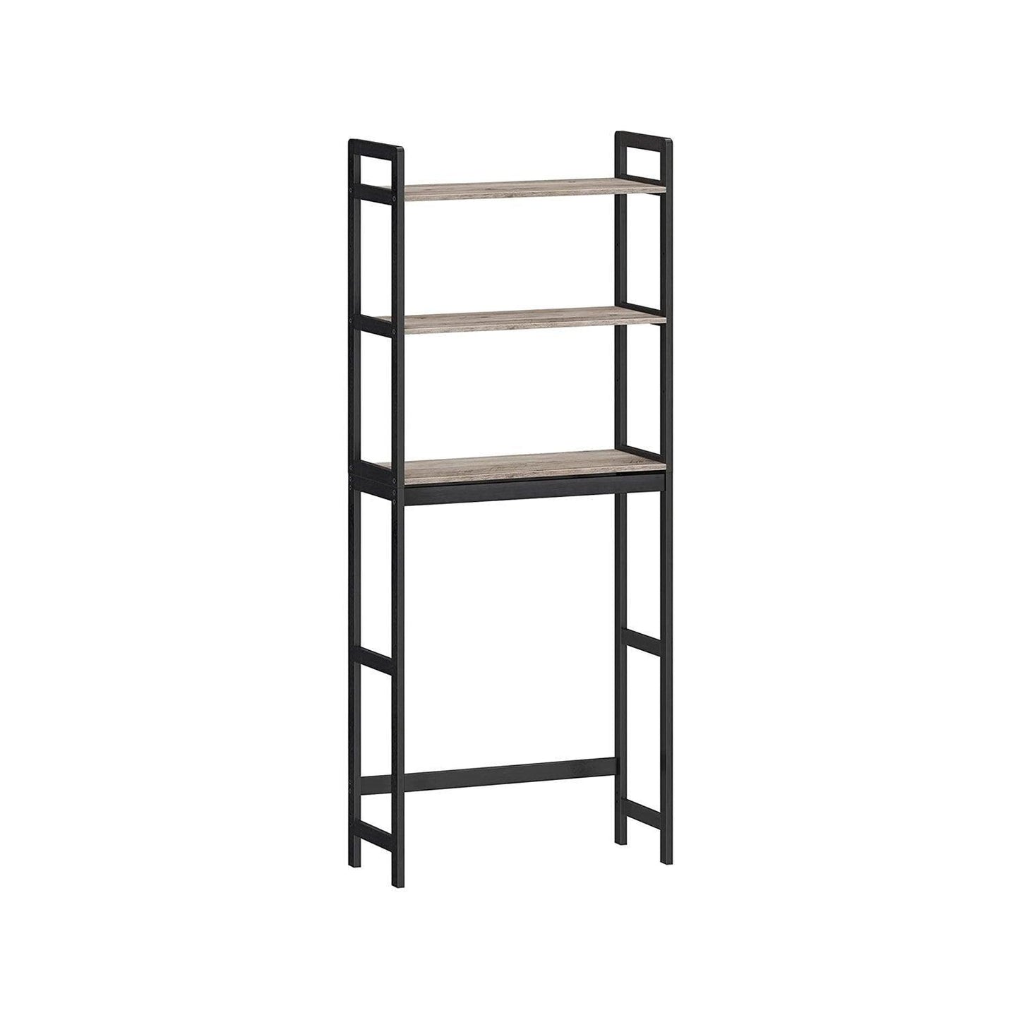Over The Toilet Storage Organizer 3-Tier Gray FredCo