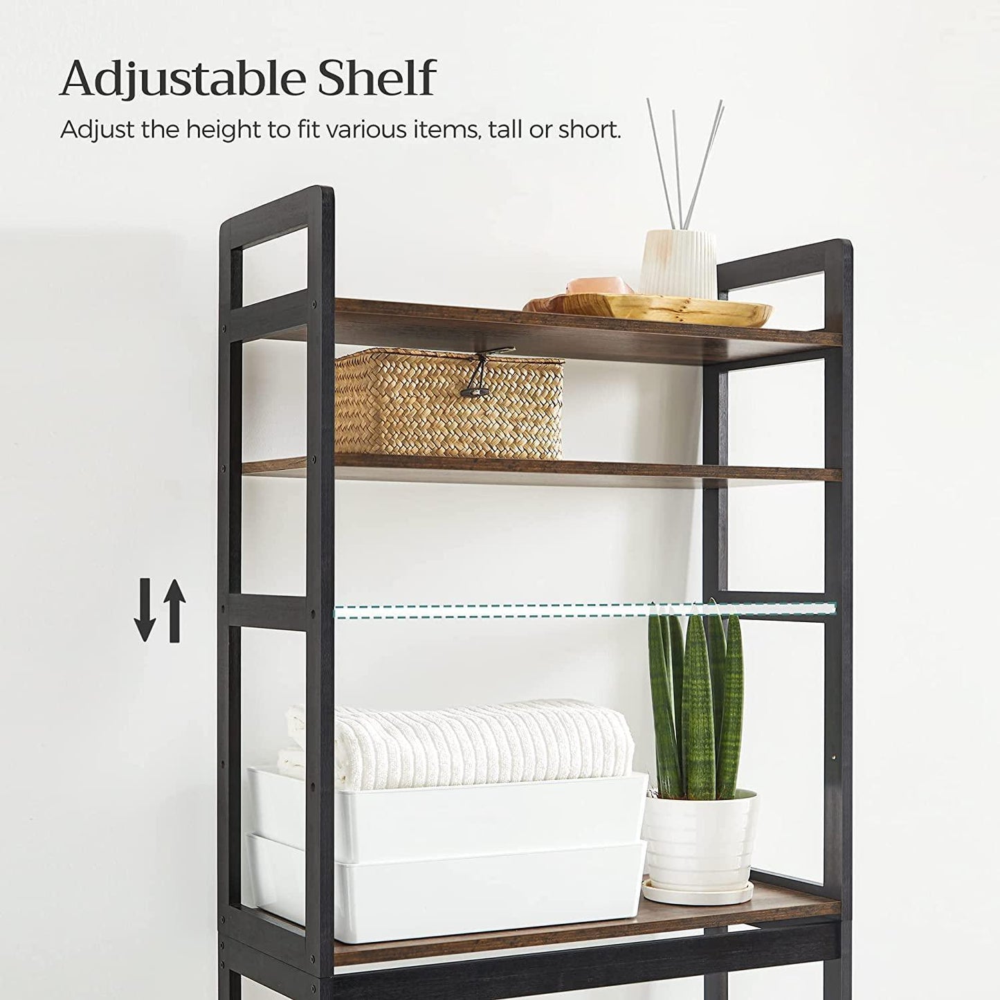 Over The Toilet Storage Shelves 3-Tier FredCo
