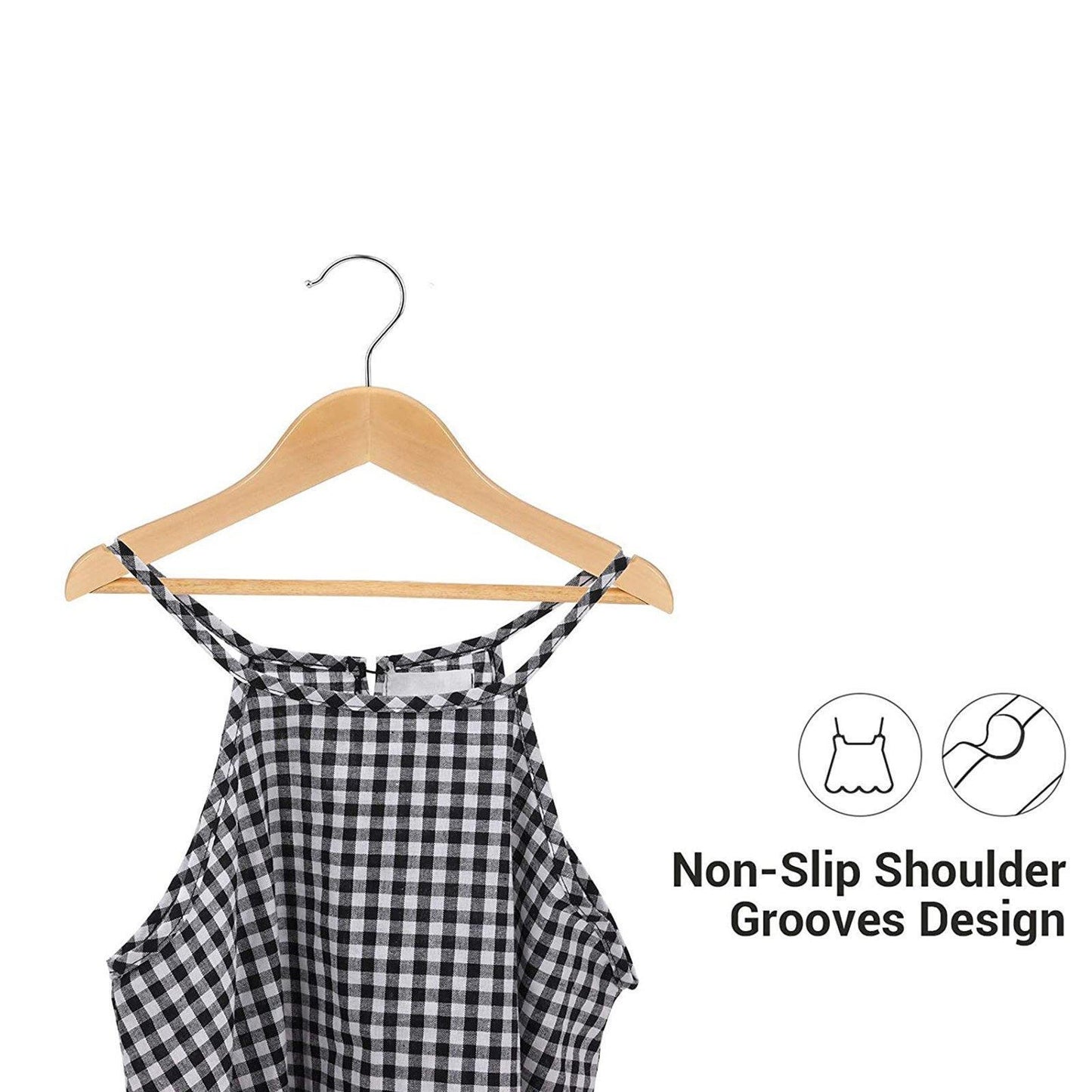Pack of 10 Natural Wooden Children’s Hangers FredCo