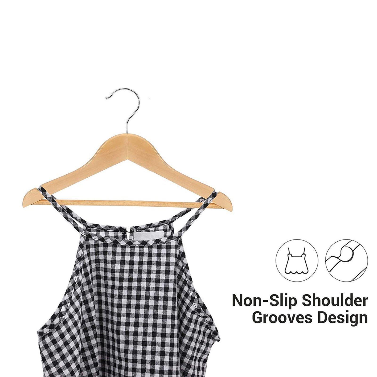 Pack of 10 Natural Wooden Children’s Hangers FredCo