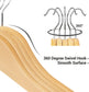 Pack of 10 Natural Wooden Children’s Hangers FredCo