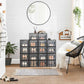 Pack of 18 Black Stackable Shoe Storage Boxes FredCo