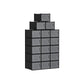 Pack of 18 Black Stackable Shoe Storage Boxes FredCo