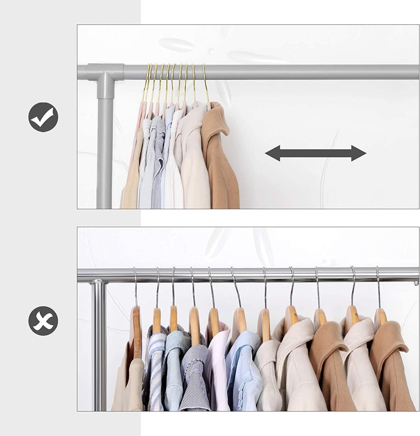 Pack of 50 Light Pink Hangers with Gold Hooks FredCo