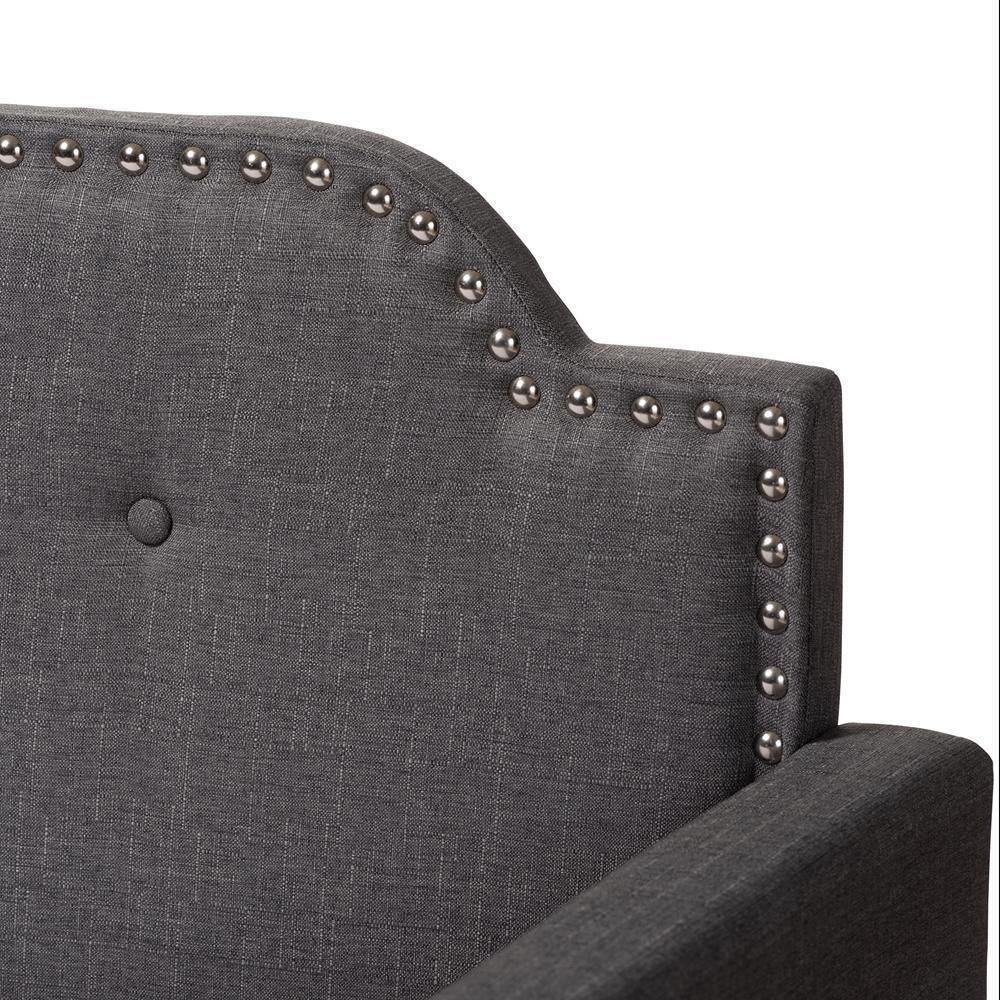 Packer Modern and Contemporary Grey Fabric Upholstered Twin Size Sofa Daybed FredCo