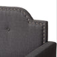 Packer Modern and Contemporary Grey Fabric Upholstered Twin Size Sofa Daybed FredCo