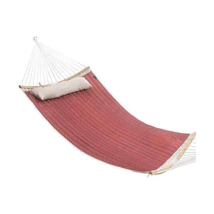 Padded Double Hammock Burgundy and Beige FredCo