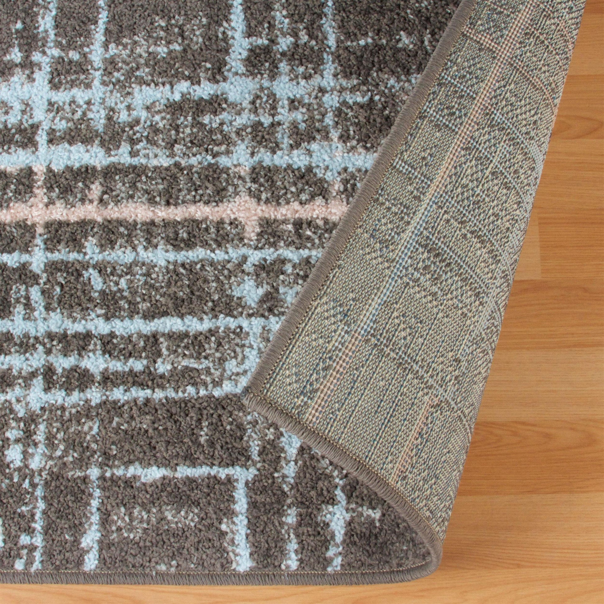 Painted Stripes Plaid Pattern Cottage Country Rug FredCo