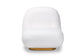 Paiva Modern and Contemporary White Boucle Upholstered and Brushed Gold Finished Accent Chair FredCo