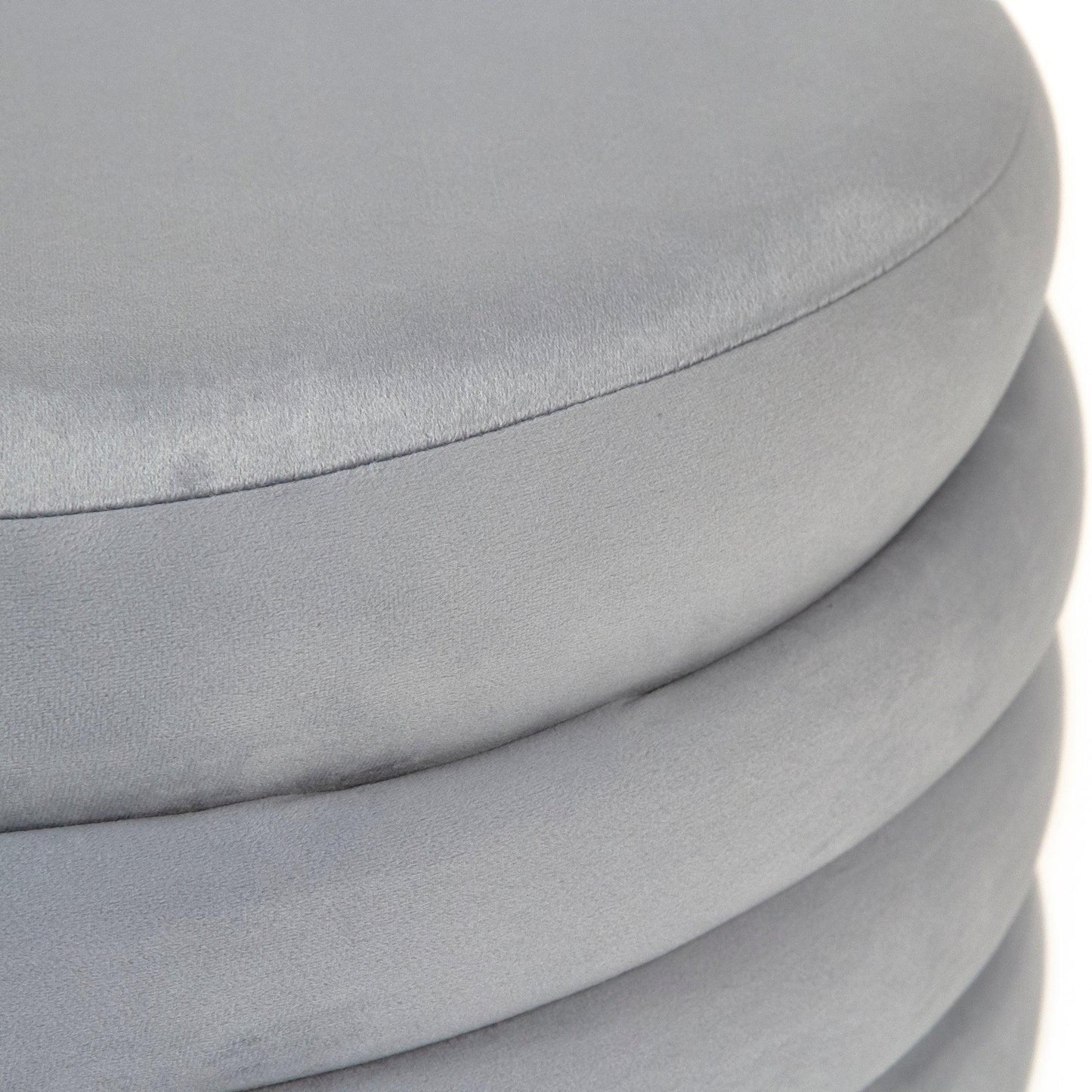 Pale Blue Velvet Ottoman GH005-VB FredCo