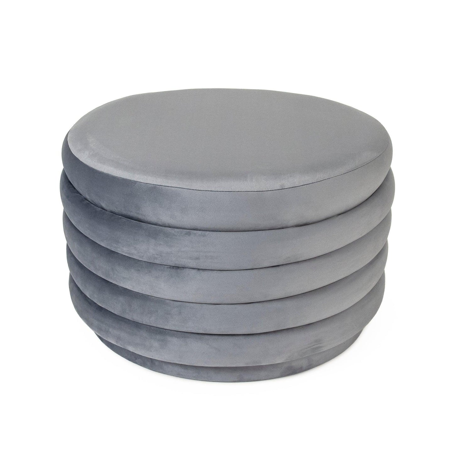 Pale Blue Velvet Ottoman GH005-VB FredCo