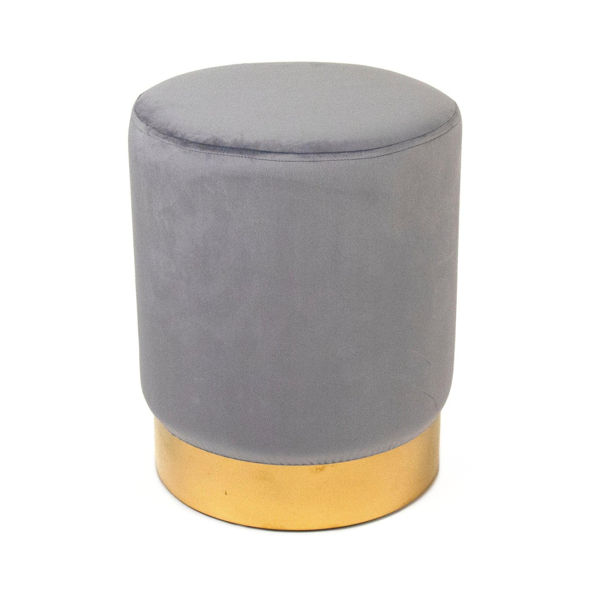 Pale Blue Velvet Stool GH001-VB FredCo