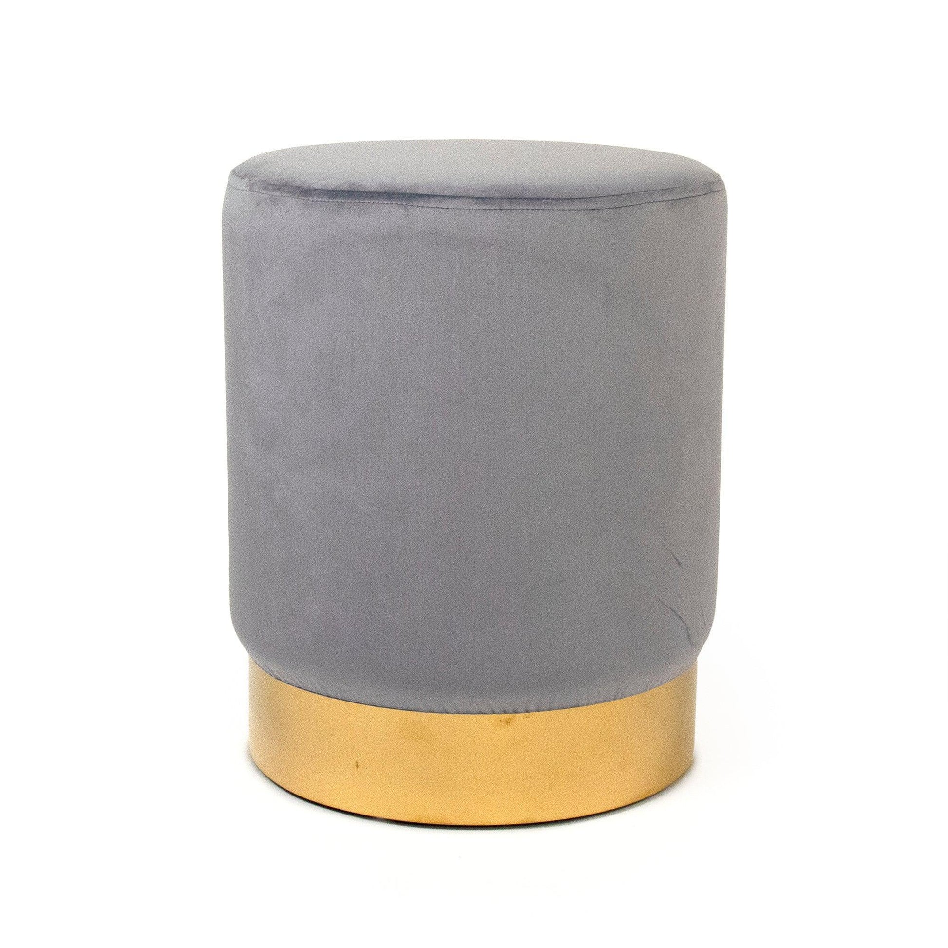 Pale Blue Velvet Stool GH001-VB FredCo